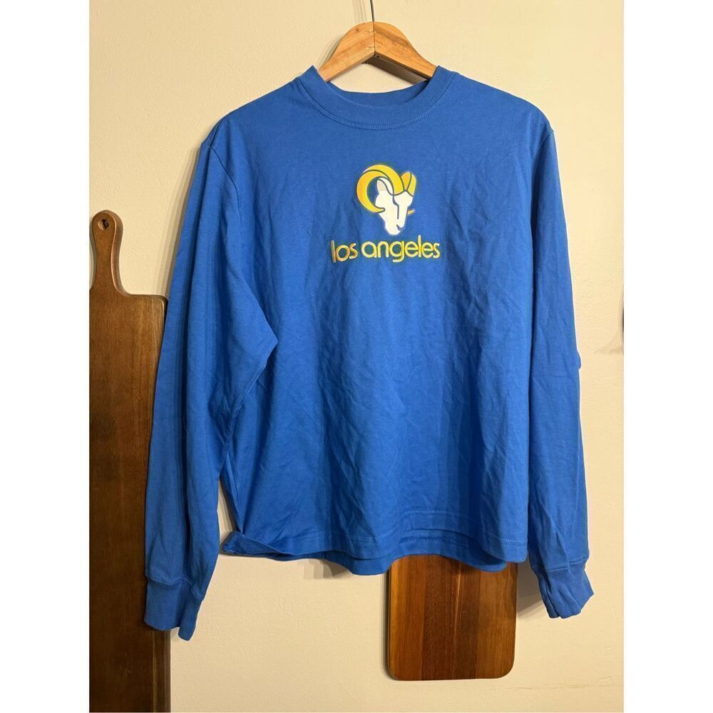 Nike Blue Loose Fit NFL Los Angeles Rams Long Sleeve T-Shirt Size Medium